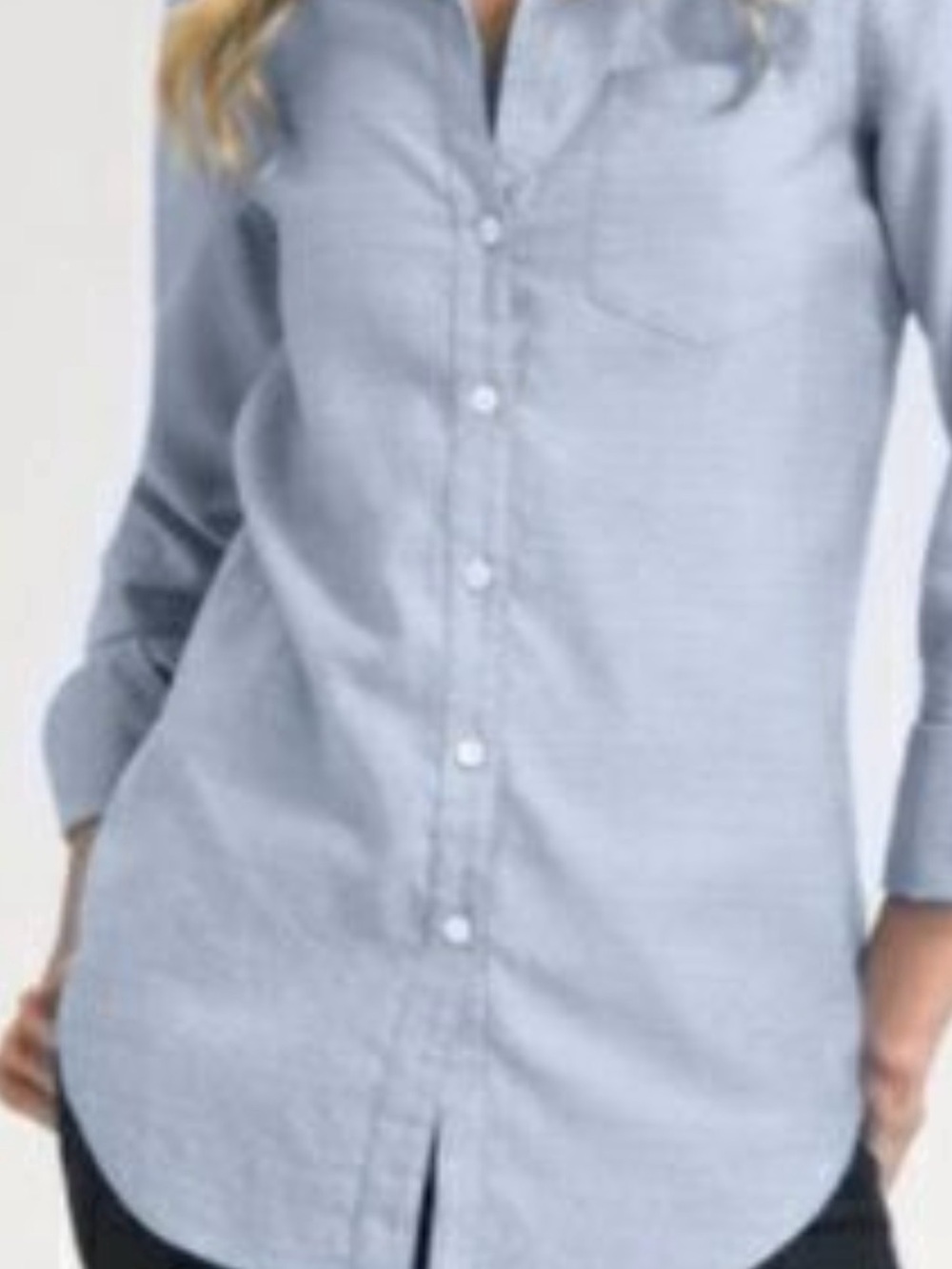 Theory Nikala Classic Light Blue Oxford Button-Up Women's Shirt. NWT